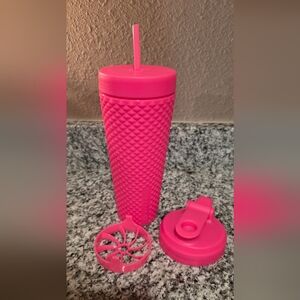 HydroJug Hot Pink Studded Shkr Tumbler with Straw & Lids